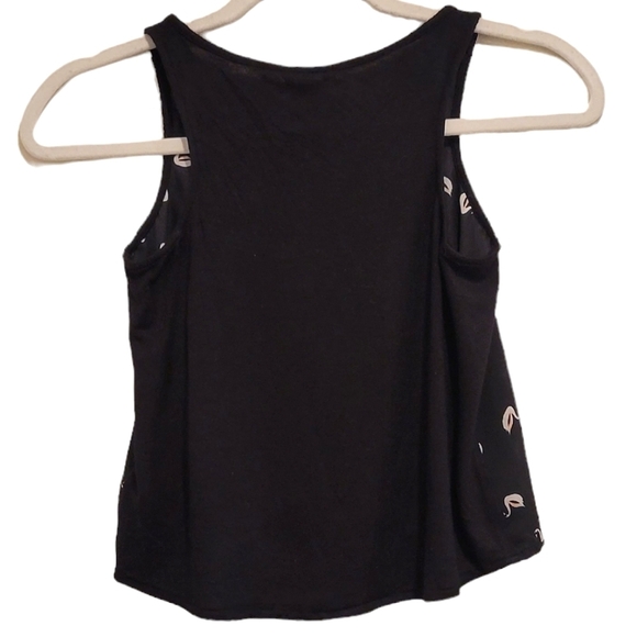 2/$18 Forever 21 Girls Swan Tank Top Black Pink Gray Racerback Tee Shirt S - Picture 2 of 5